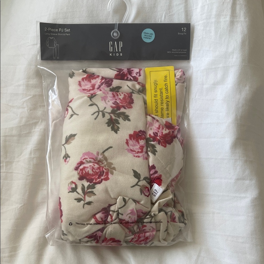 GAP Kids Floral Pajama Set - Pink and Cream